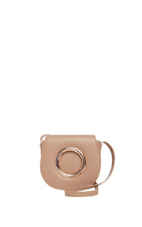Ring leather bag - Nude