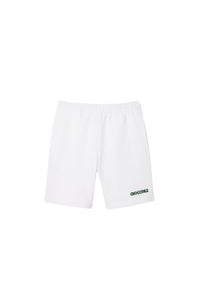 Bermuda brodé en molleton - Blanc