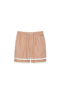 ZDOUBLON_Monogram printed shorts - Latte & Iberis