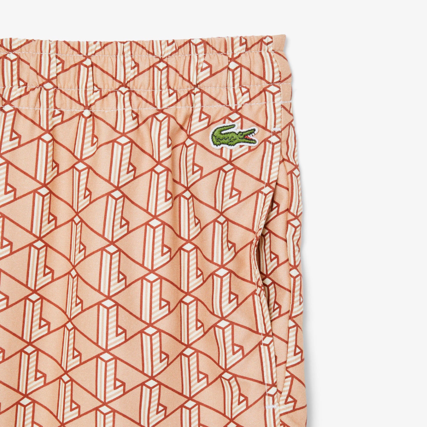 ZDOUBLON_Monogram printed shorts - Latte & Iberis