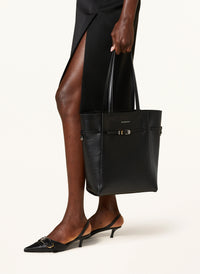 Cabas Voyou moyen en cuir - Black