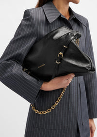 Sac Voyou moyen en cuir - Noir
