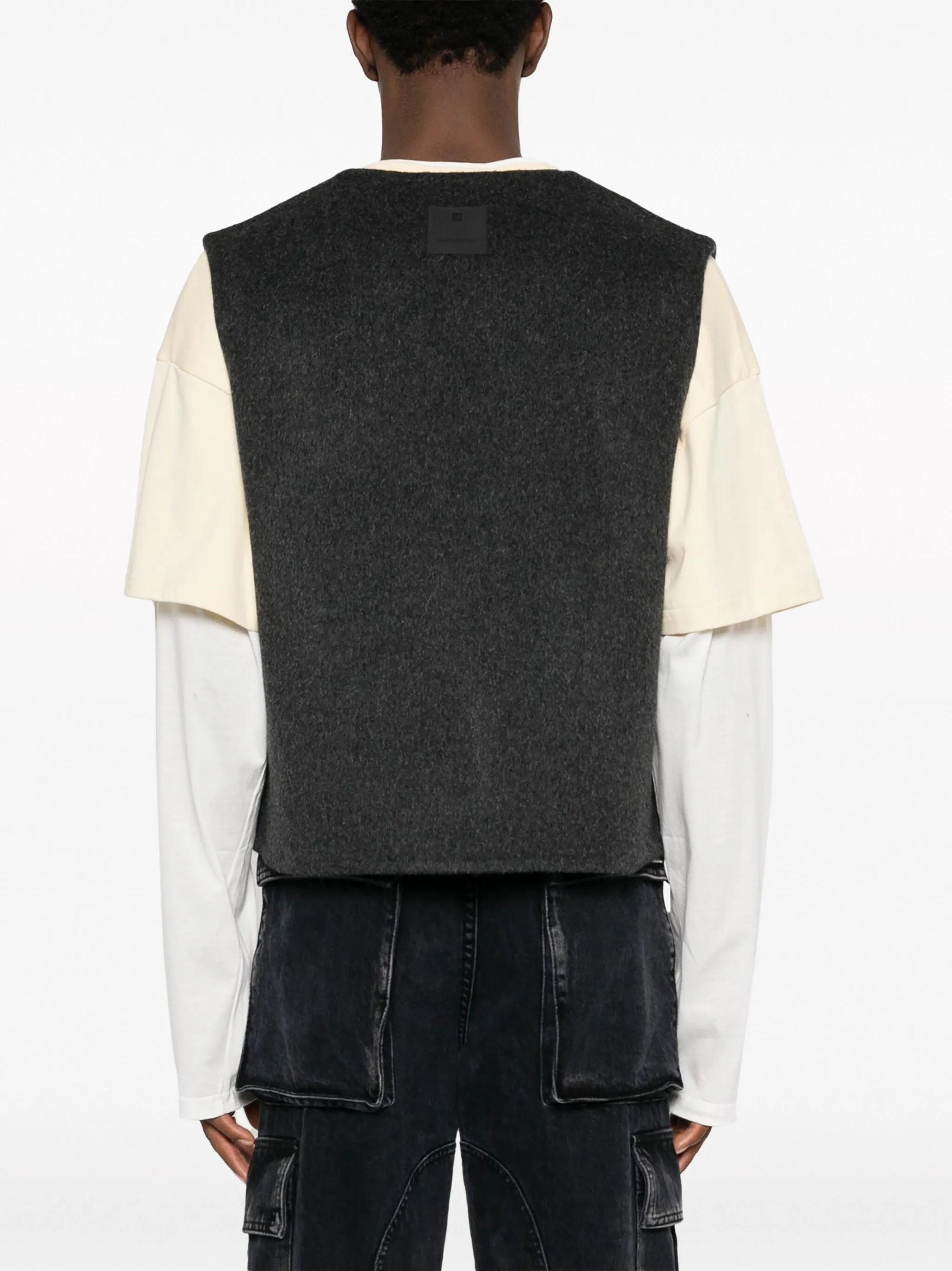 Gilet double face en cachemire - Dark Grey
