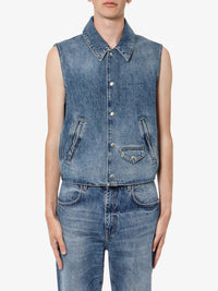 Blouson sans manches en denim - Medium Blue