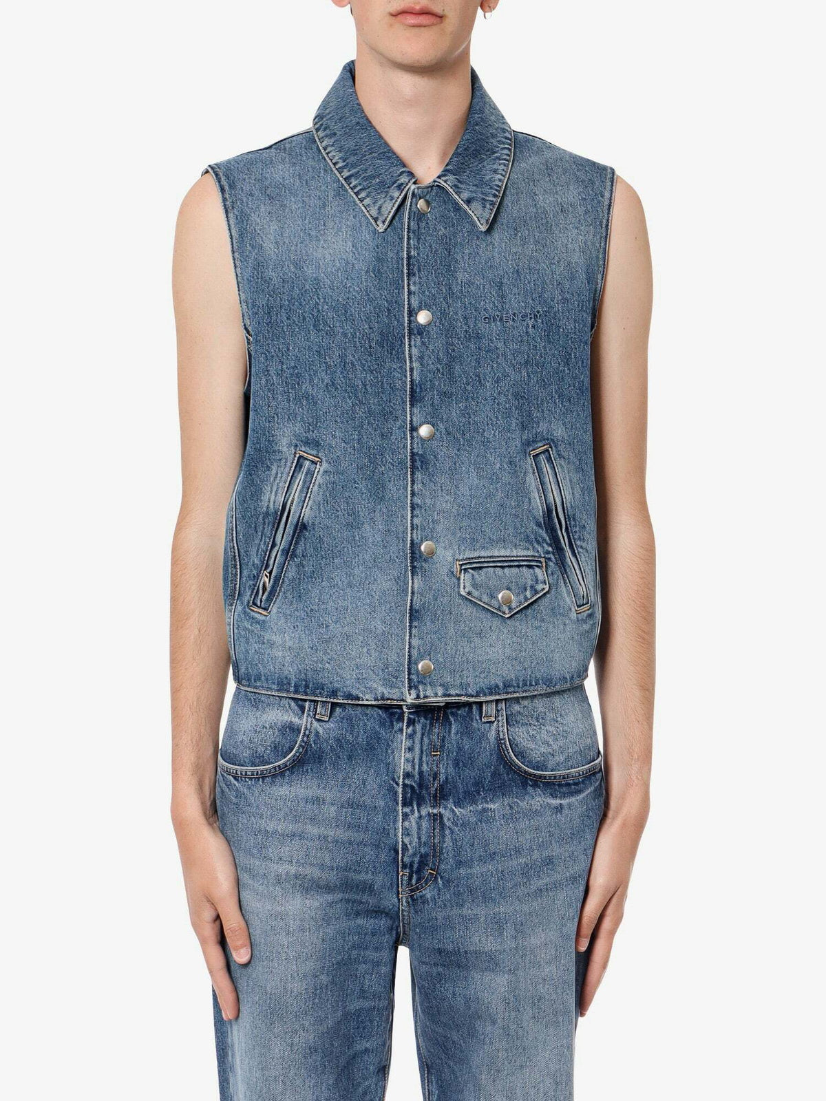 Blouson sans manches en denim - Medium Blue