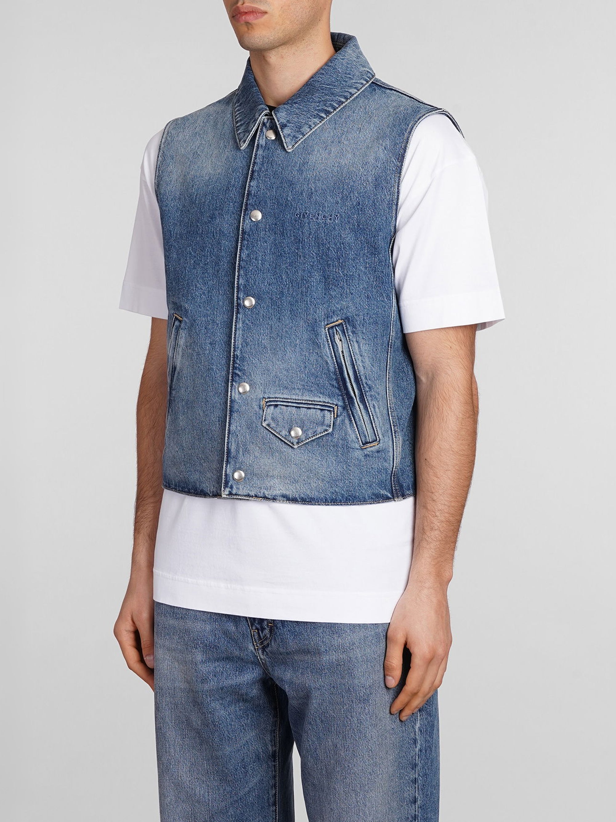 Blouson sans manches en denim - Medium Blue