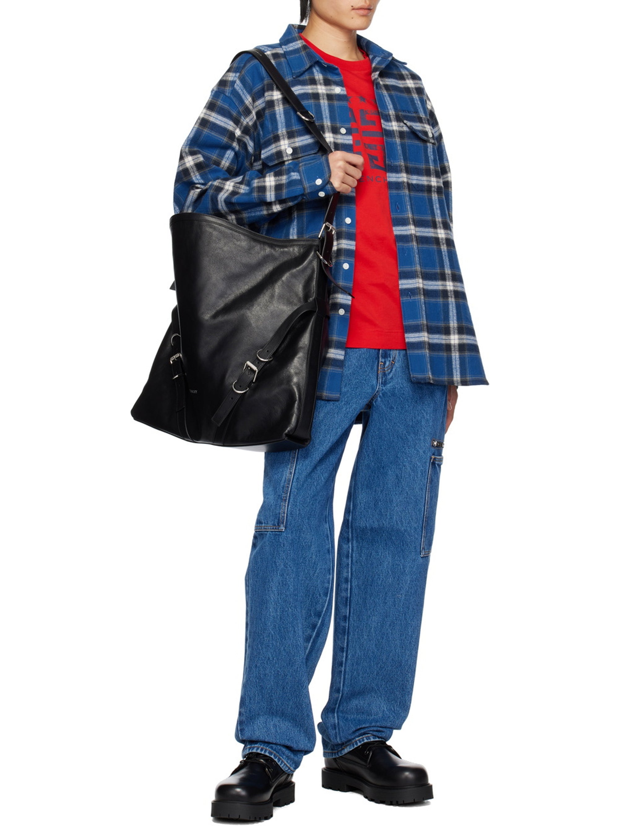 Jen cargo loose marbré - Indigo Blue