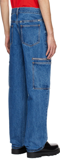 Jen cargo loose marbré - Indigo Blue