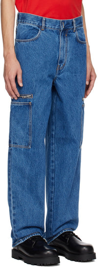 Jen cargo loose marbré - Indigo Blue