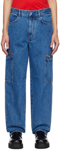 Jen cargo loose marbré - Indigo Blue