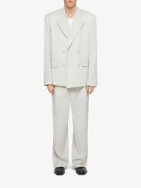 Pantalon extra large en laine - Chalk White