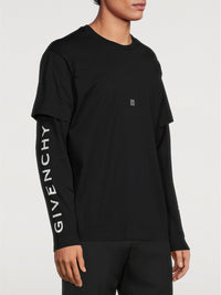 T-shirt double couche classique - Noir