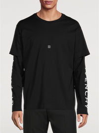T-shirt double couche classique - Noir