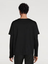 T-shirt double couche classique - Noir