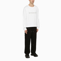 T-shirt ample avec motif réfléchissant - White