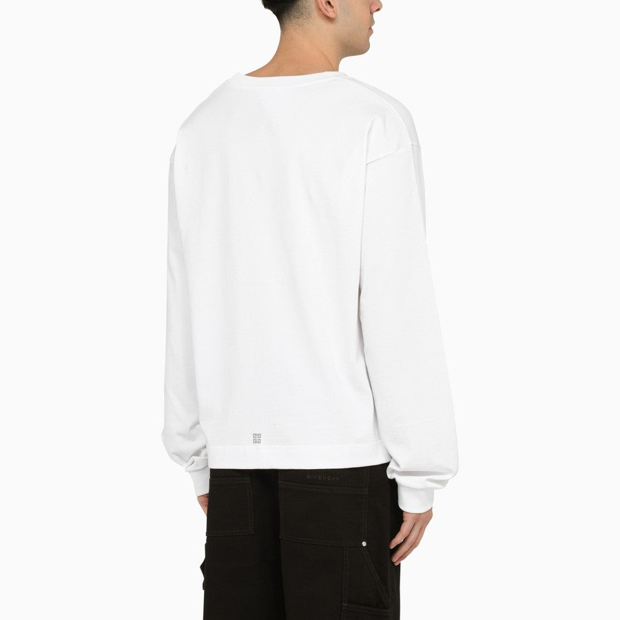 T-shirt ample avec motif réfléchissant - White