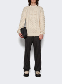Pull 4G en maille torsadée - Creme
