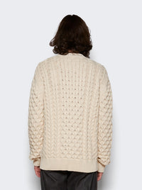 Pull 4G en maille torsadée - Creme