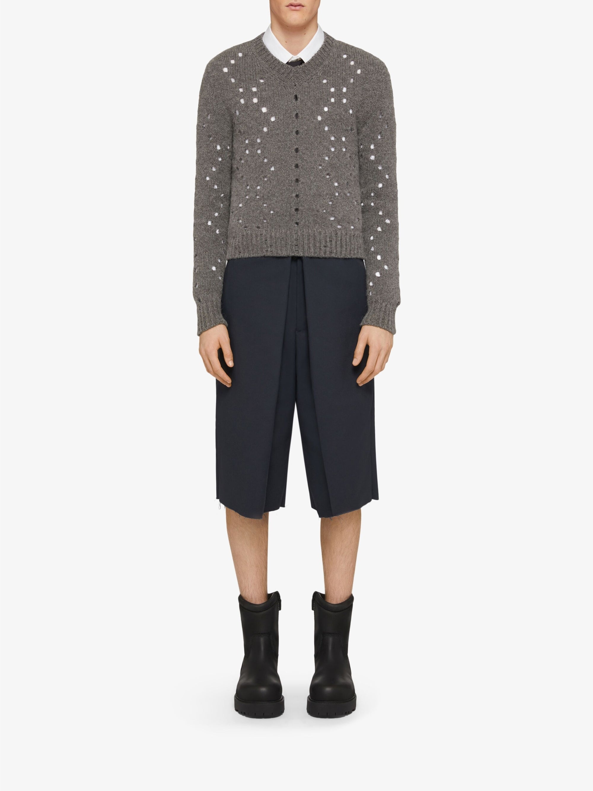 Pull sportswear en laine - Medium Grey