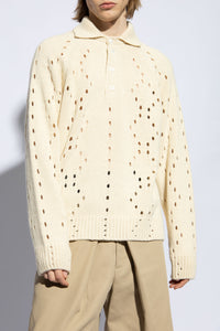 Pull oversize en laine - White