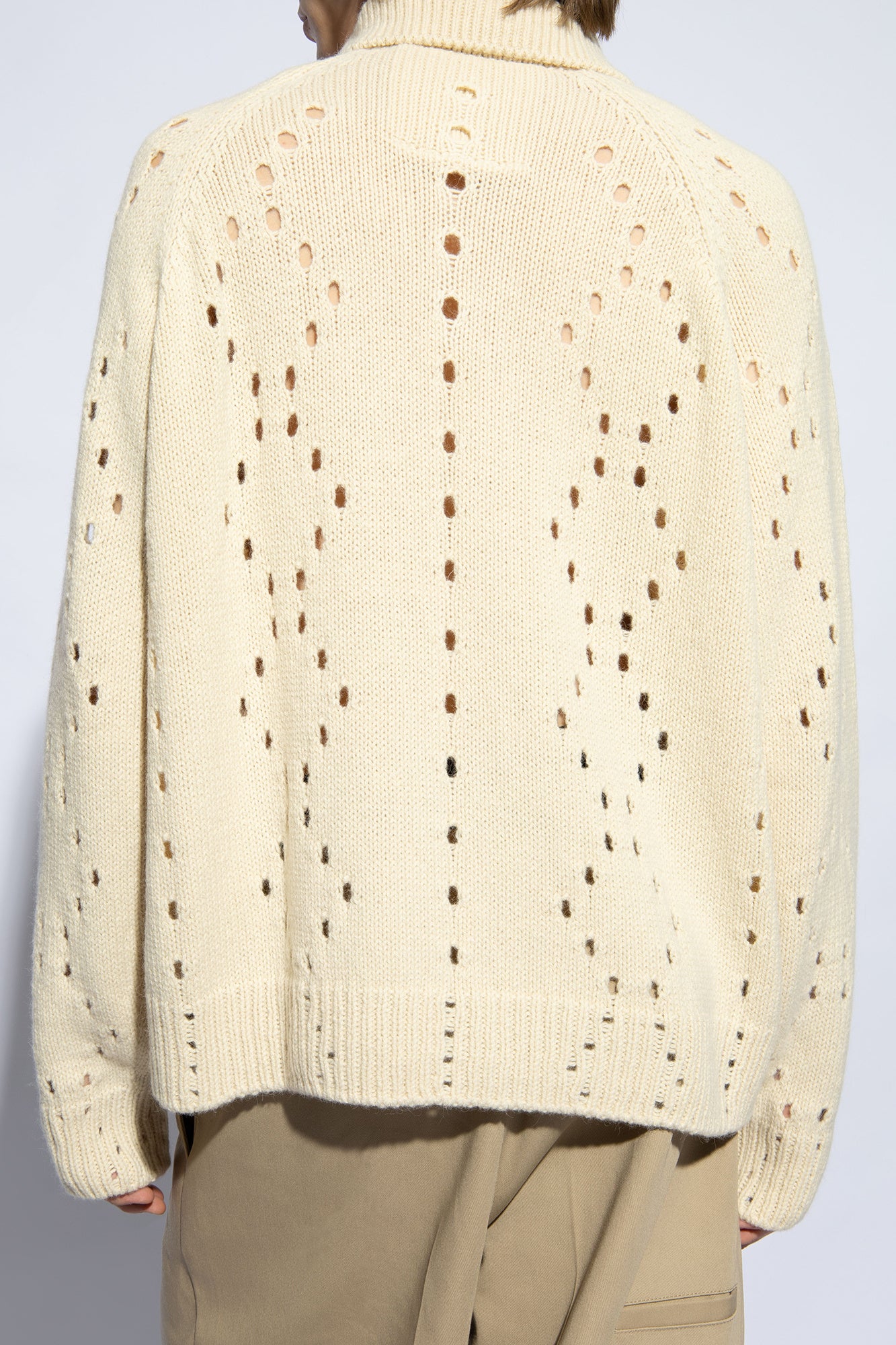 Pull oversize en laine - White