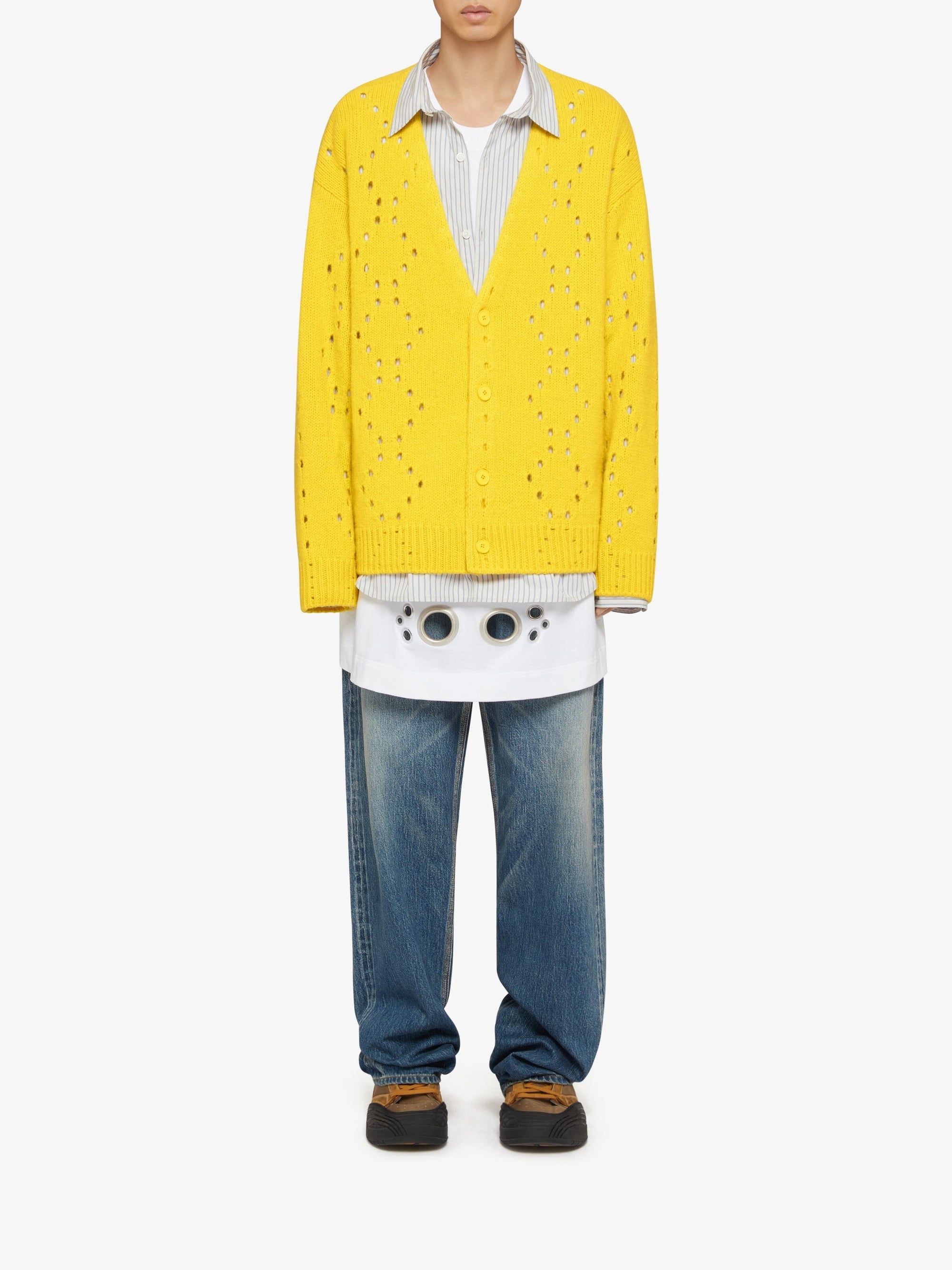 Oversized wool cardigan - Sunflower