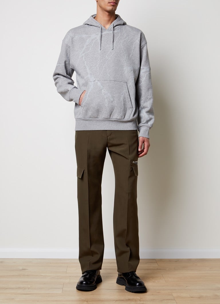 Sweatshirt à capuche ample réfléchissant - Light Grey Melange