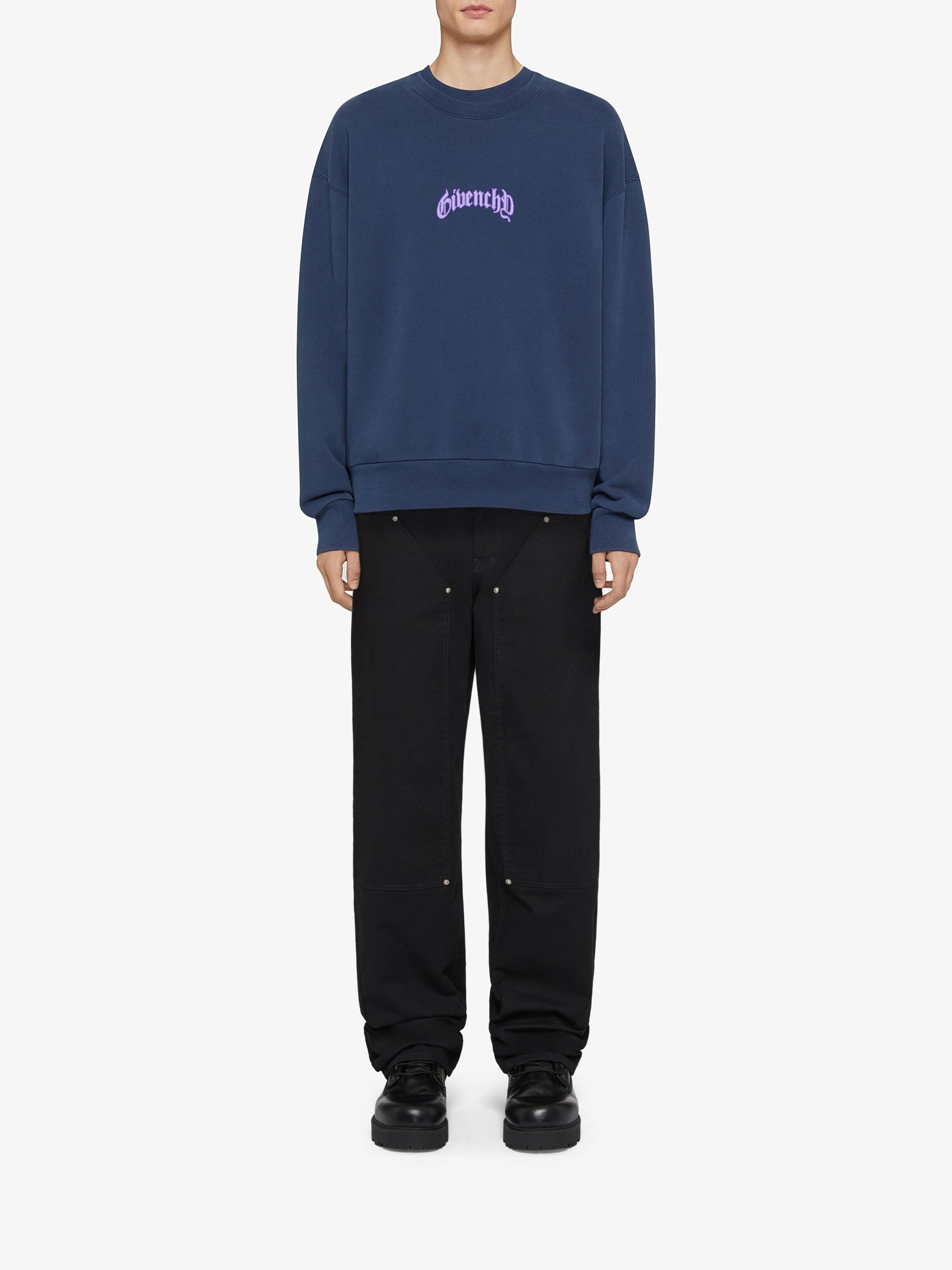 Sweatshirt à capuche ample réfléchissant - Deep Blue