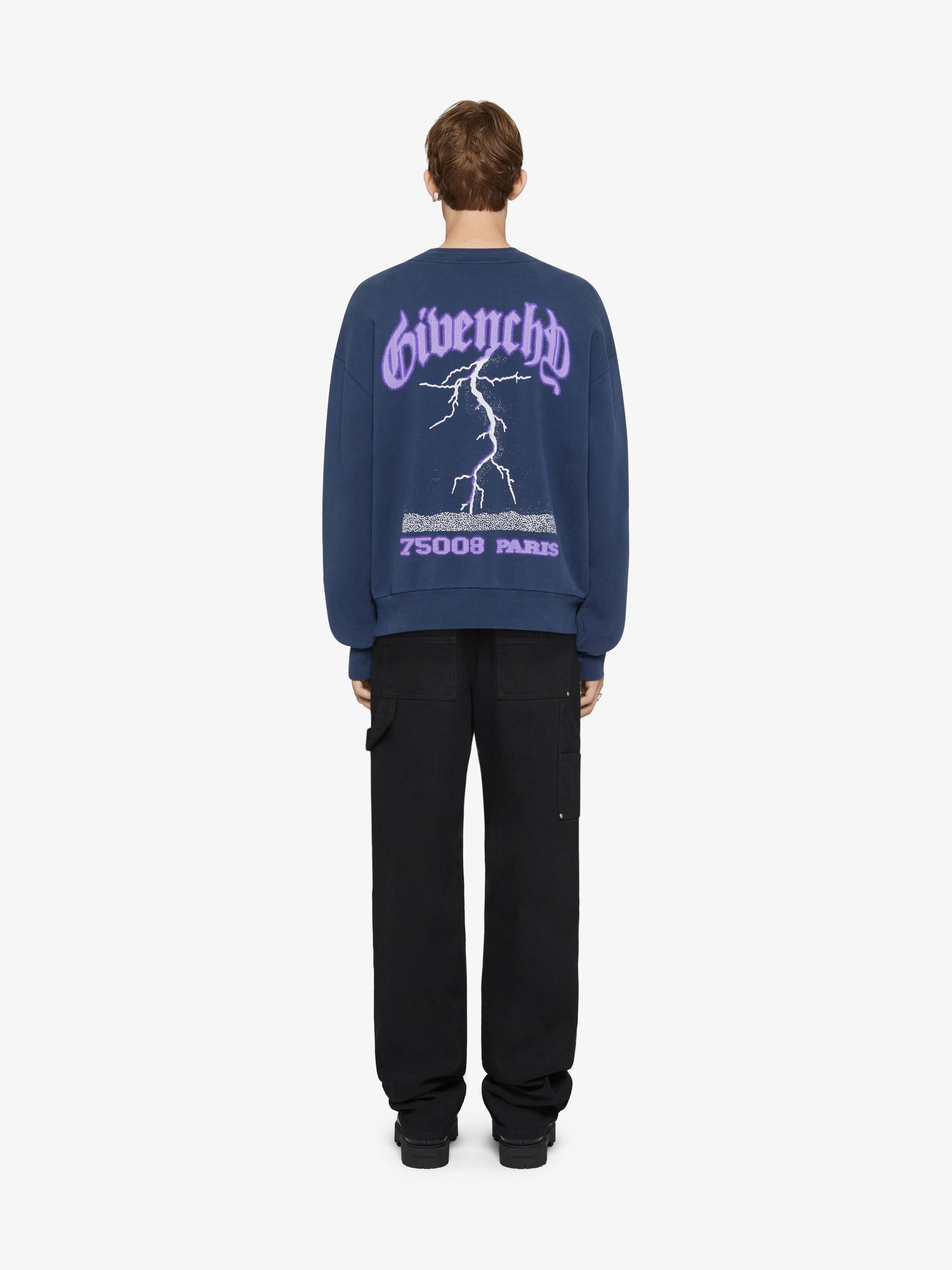 Sweatshirt à capuche ample réfléchissant - Deep Blue