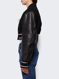 Blouson varsity cropped Givenchy en laine - Black & White