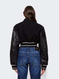 Blouson varsity cropped Givenchy en laine - Black & White