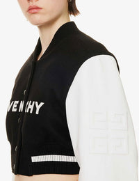 Blouson varsity cropped Givenchy en laine - White