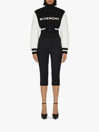 Blouson varsity cropped Givenchy en laine mélangé - Black & White