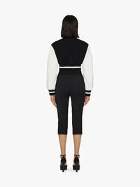 Blouson varsity cropped Givenchy en laine mélangé - Black & White