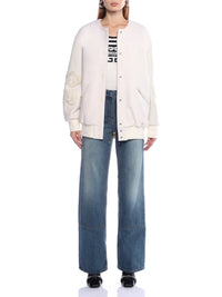 Blouson varsity cropped Givenchy en laine - Ivory