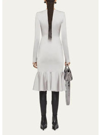 LONG SLEEVES FLARE DRESS
