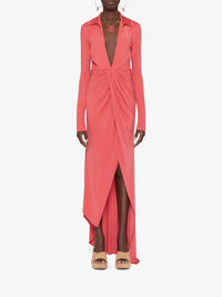 Robe drapée - Coral