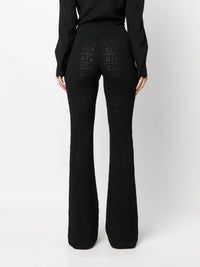 Pantalon évasé en jacquard 4G - Black