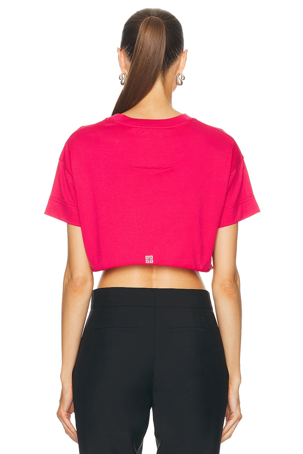 T-shirt cropped Givenchy Archetype - Raspberry
