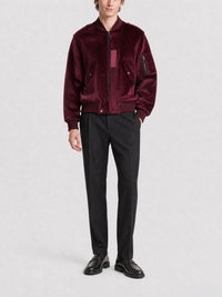 Bomber en velours - Old Pink
