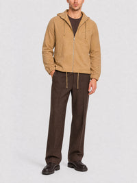 Veste en jean à capuche - Beige