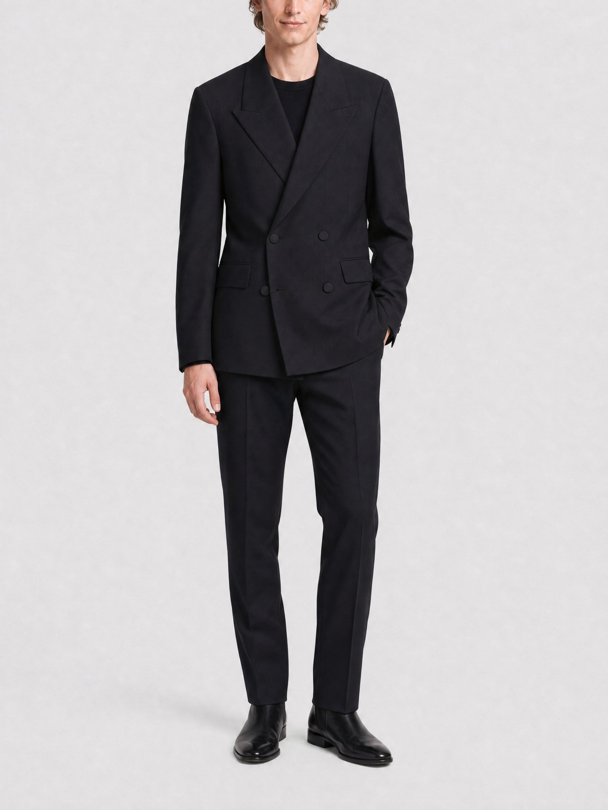 Veste Slim en laine - Black