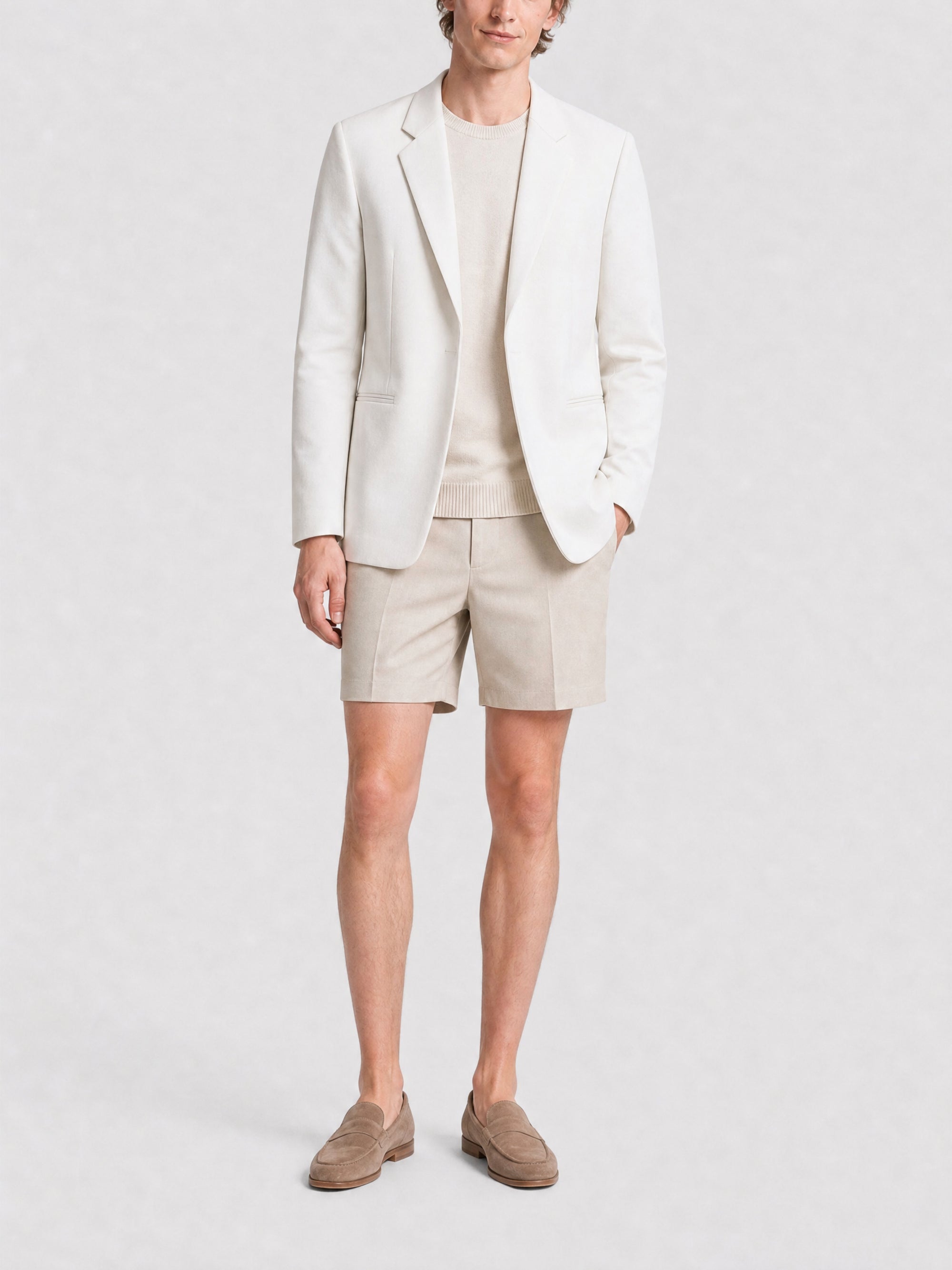 Veste cintrée en laine - White