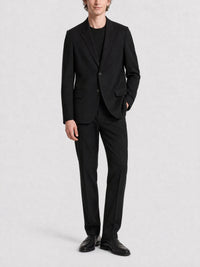 Veste Slim en laine avec coutures apparentes - Black