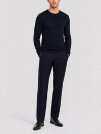 Pantalon de soirée à bande en laine - Night Blue