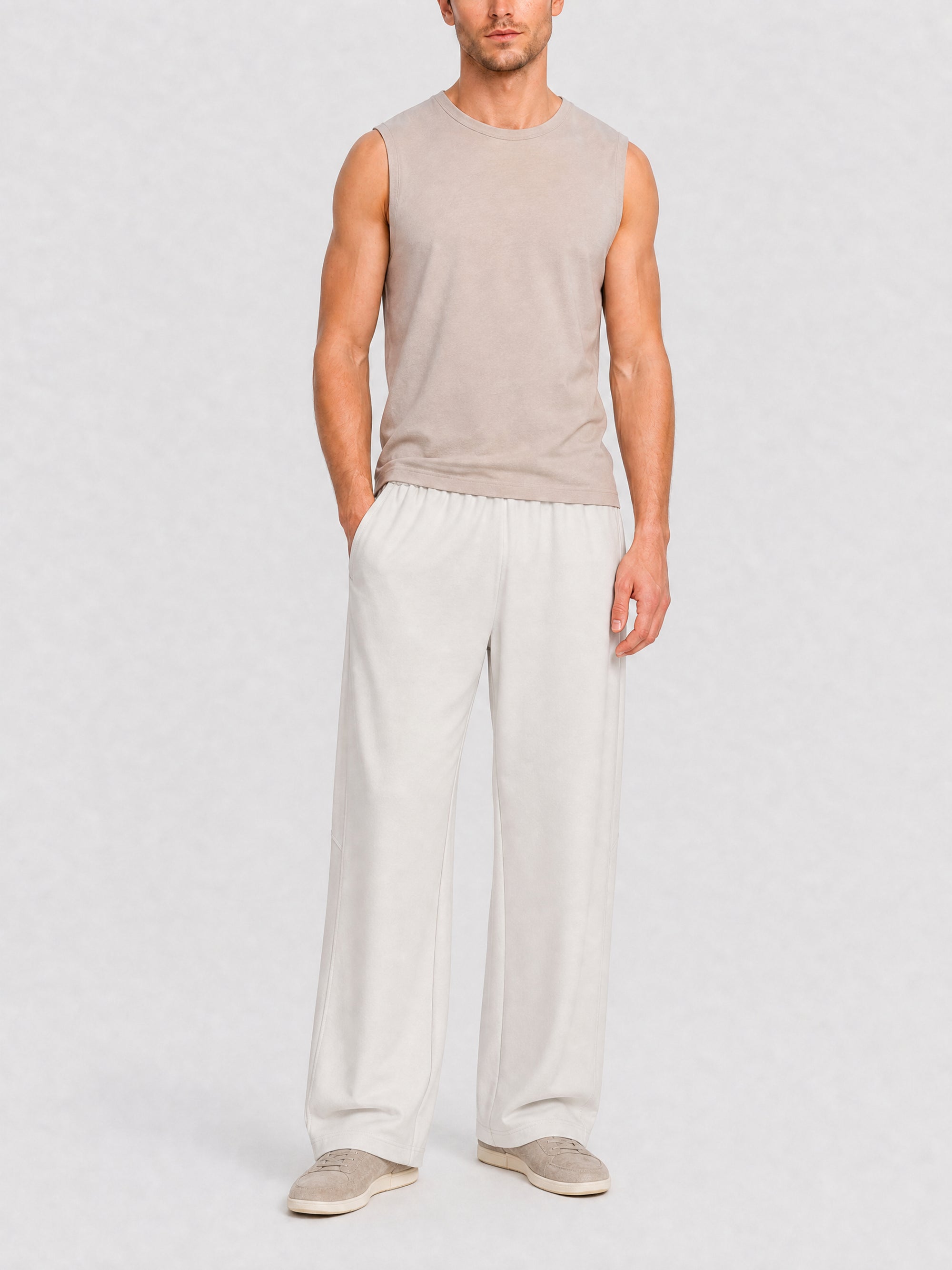 Pantalon de jogging large - White