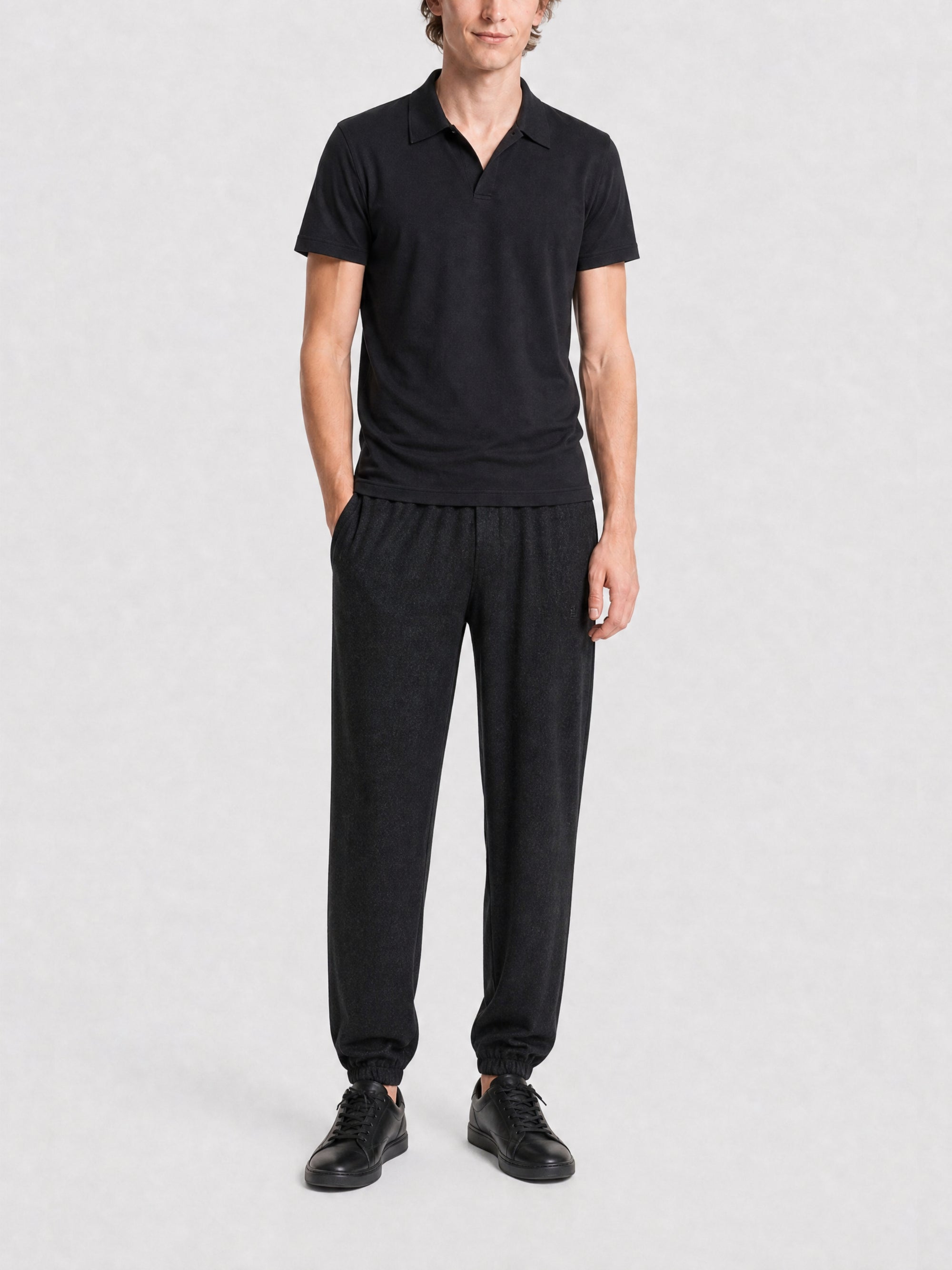 Pantalon de joggin à détail 4G en laine - Charcoal