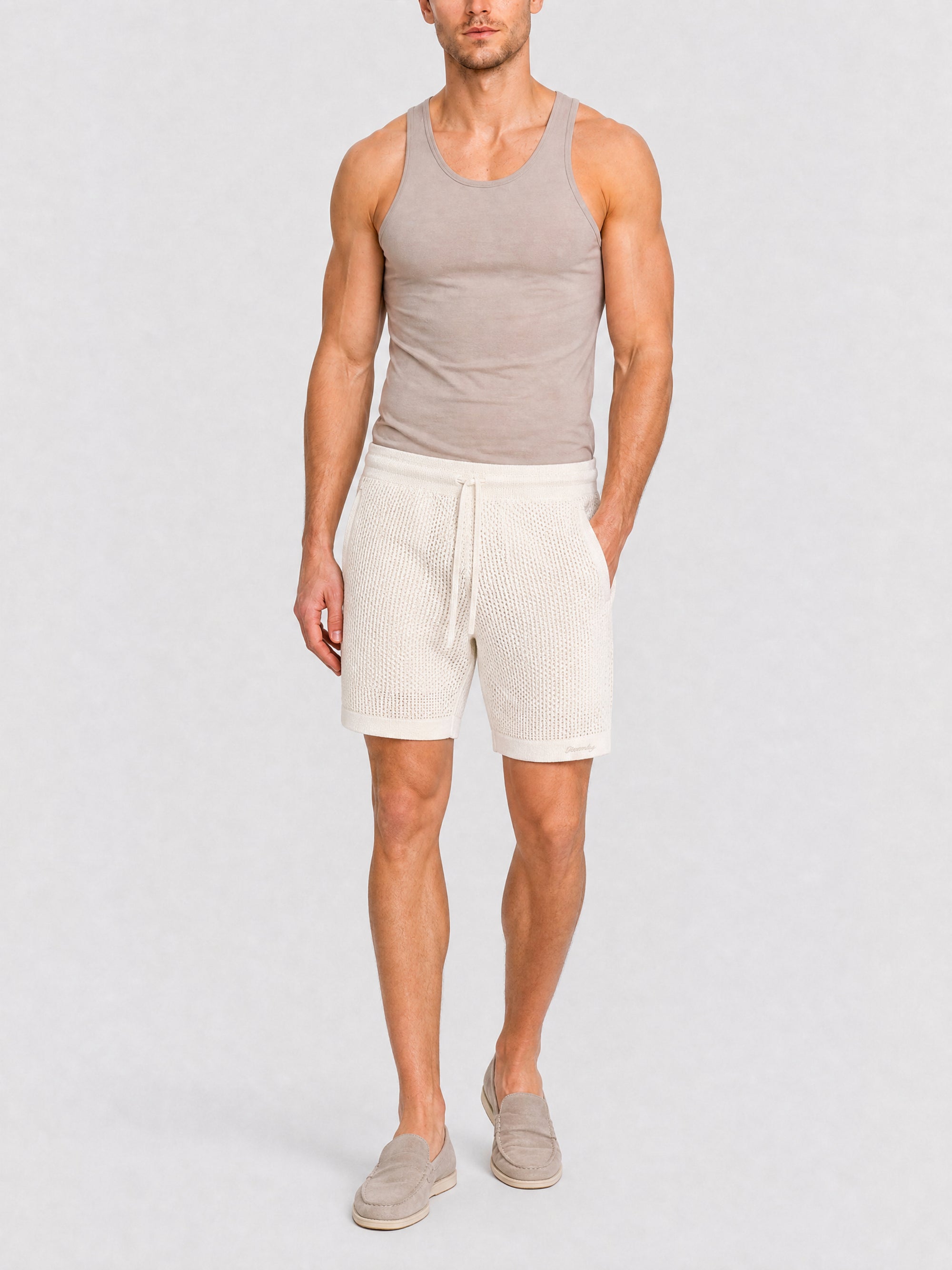 Short en maille - Ivory