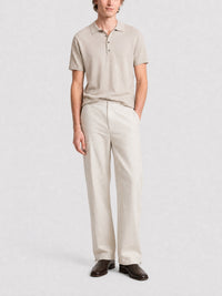 Pantalon en lin à rayures 4G - Ivory