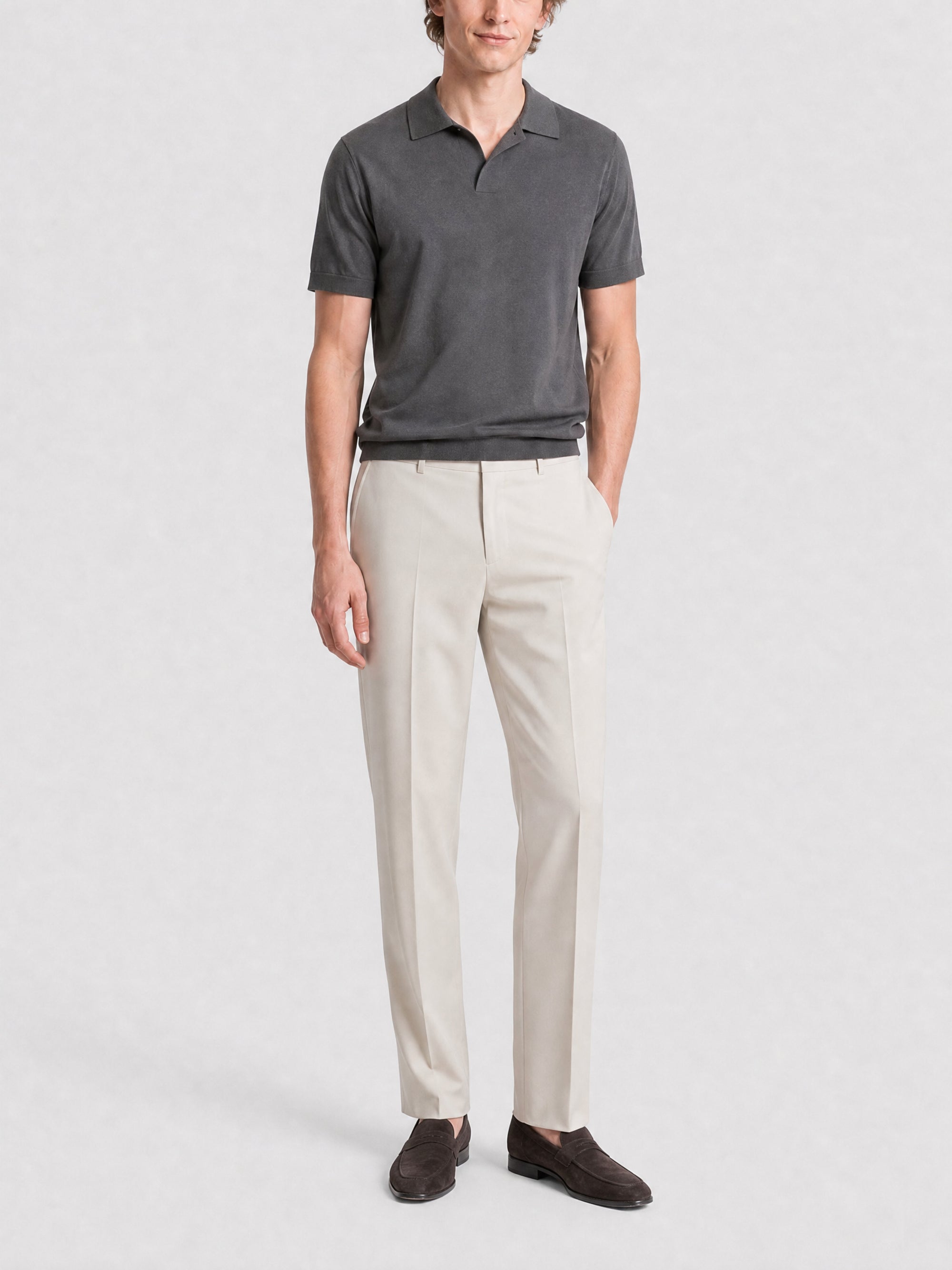 Pantalon de costume en laine - Cloud Grey